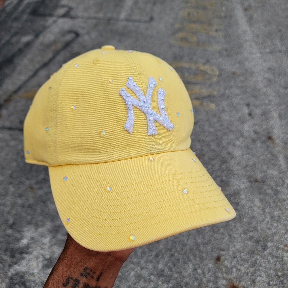 Yellow Kids Cap with White Logo